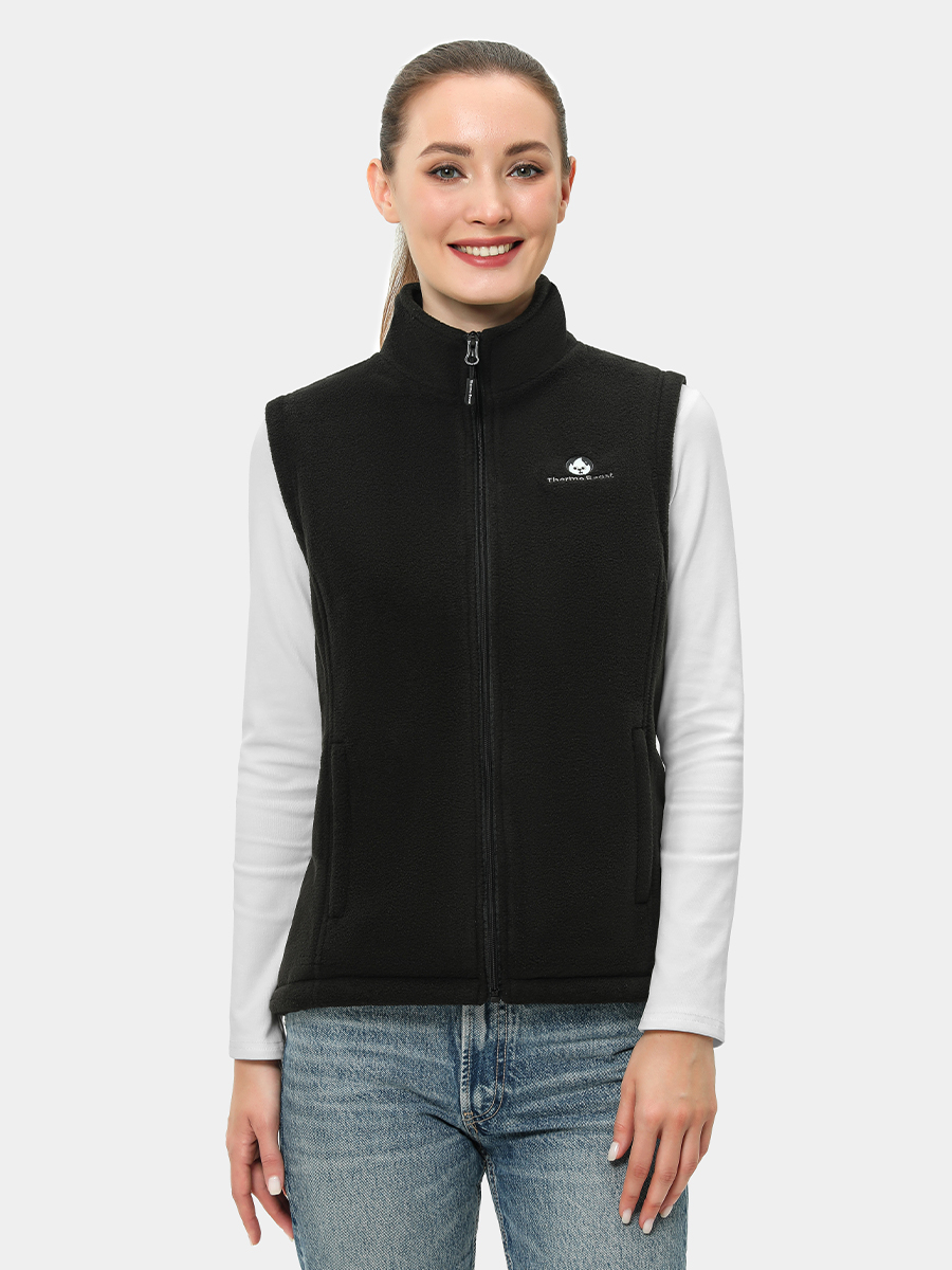 Women's heated vest fleece