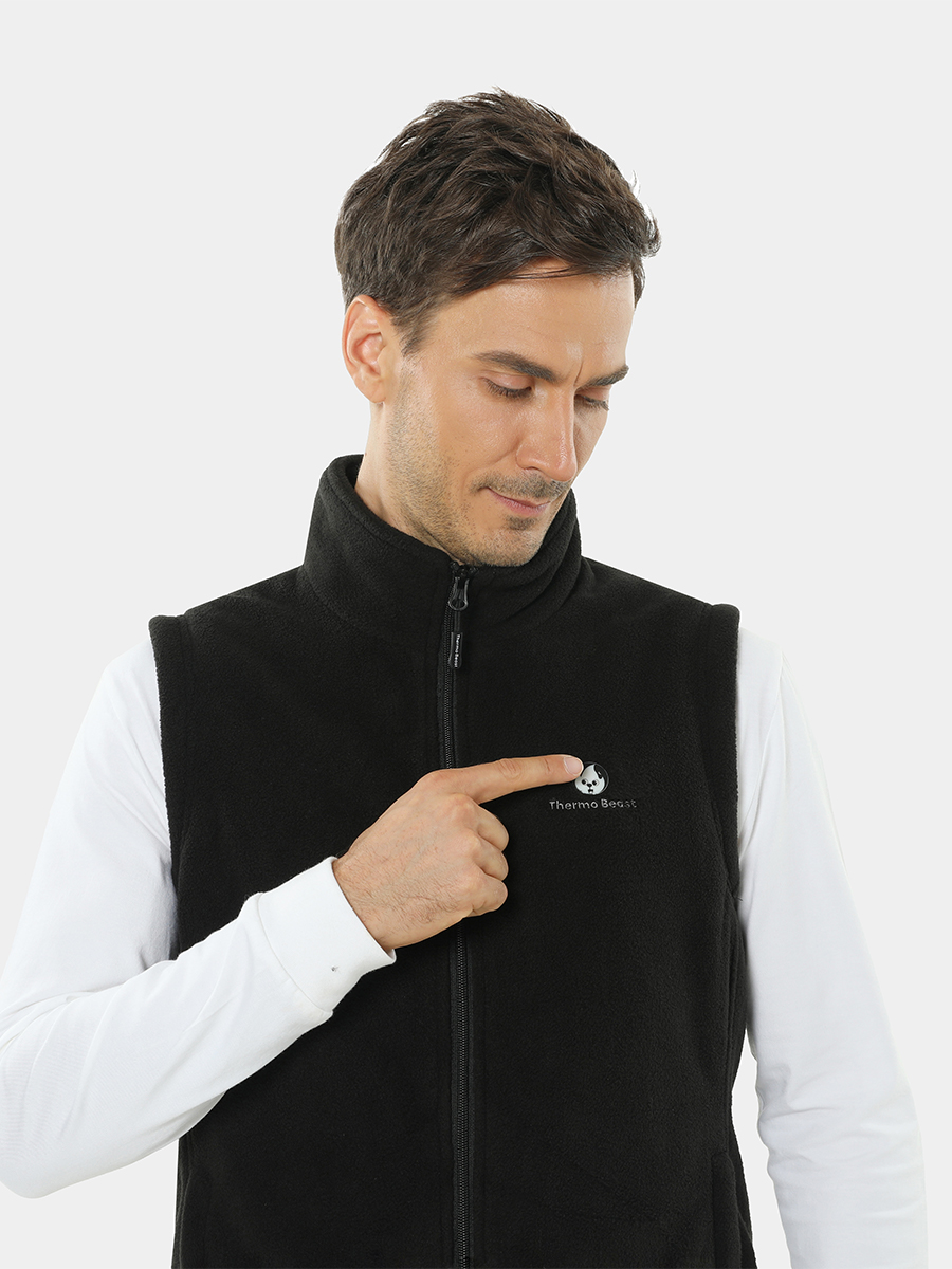 Men's heated vest fleece