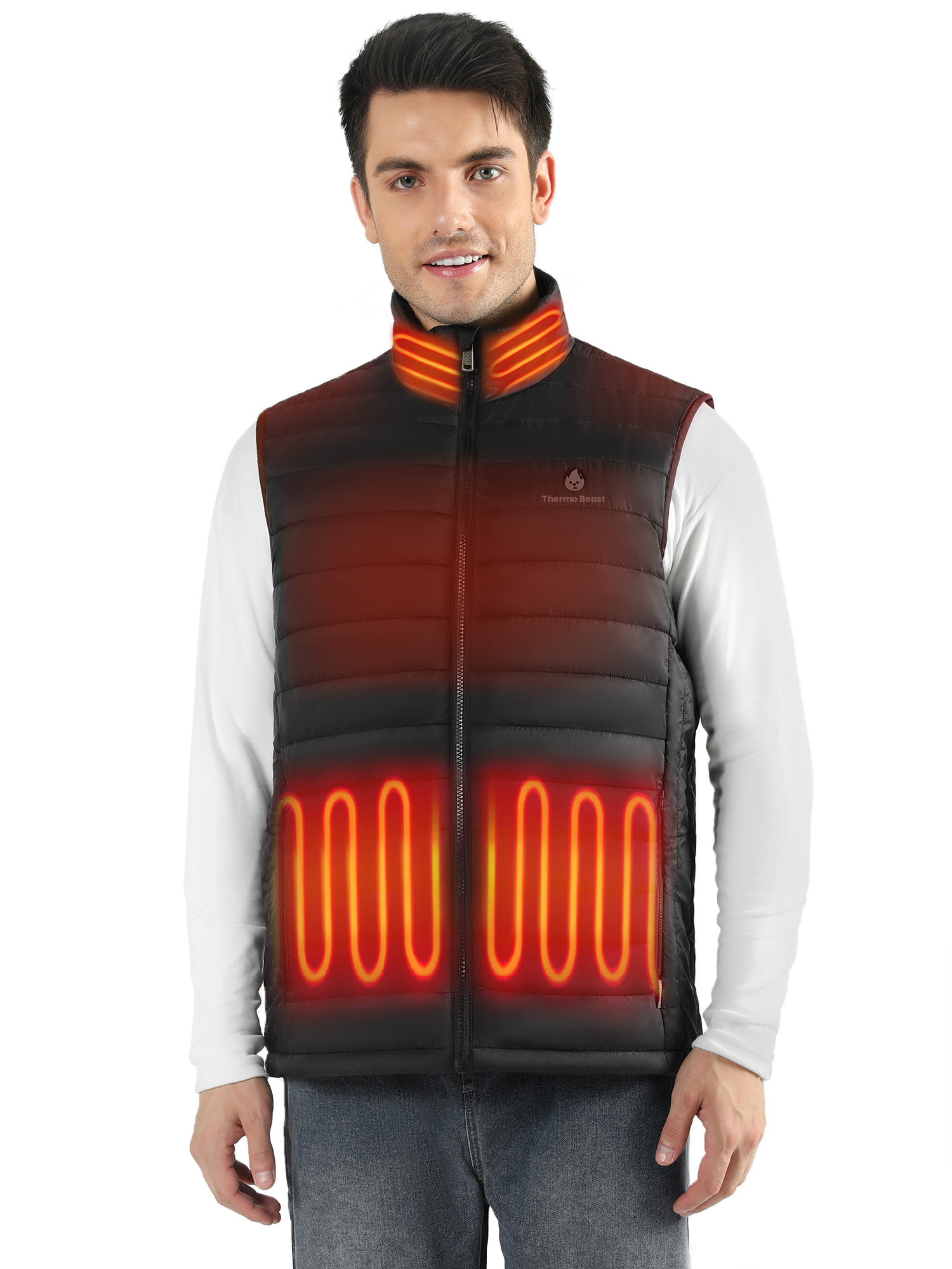 Heated Vest for Men, 7.4V Electric Heat Vests, Lightweight Winter Clothing for Workers (No Battery)