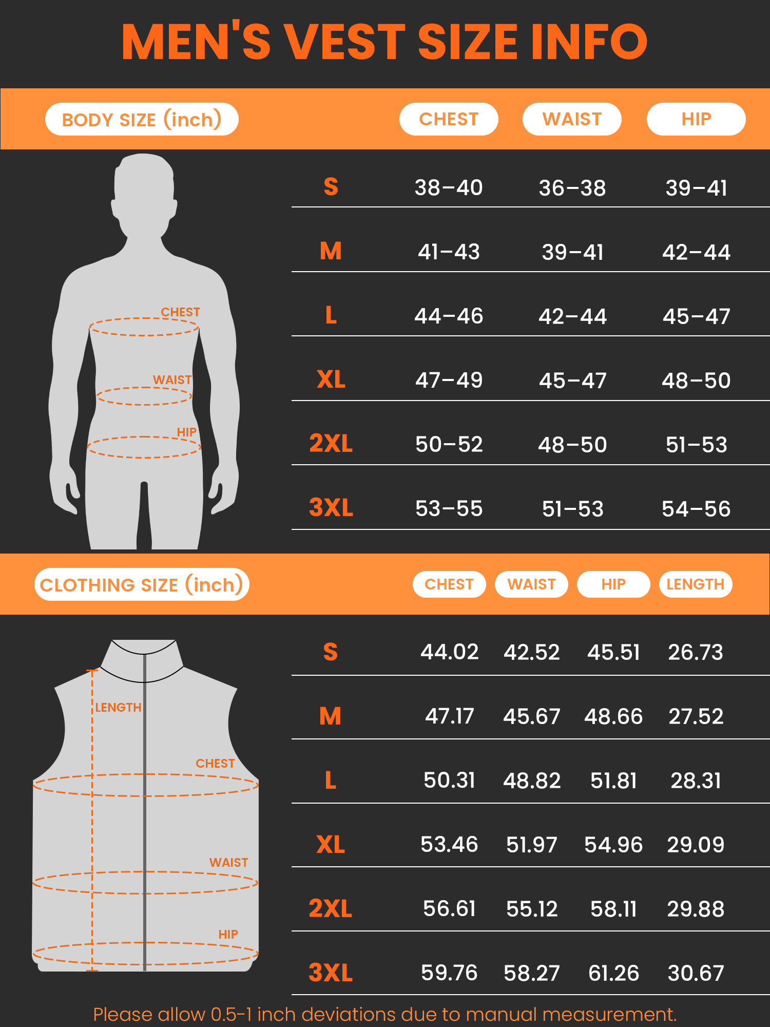 Men’s heated vest padded clothing